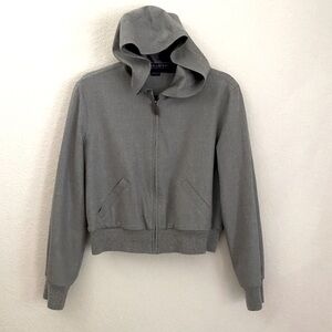Ralph Lauren Collection Wool Crop Zip-Up Hoodie